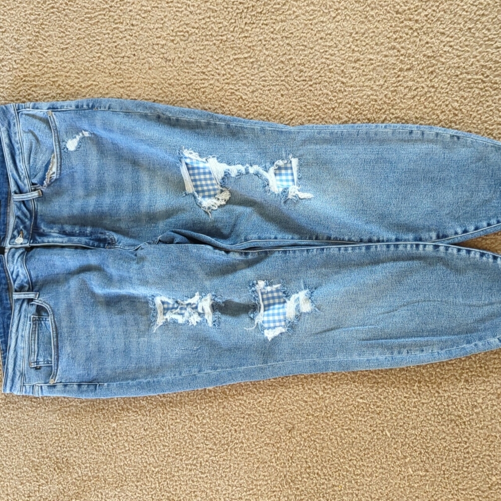 Judy Blue distressed patched jeans size 24w